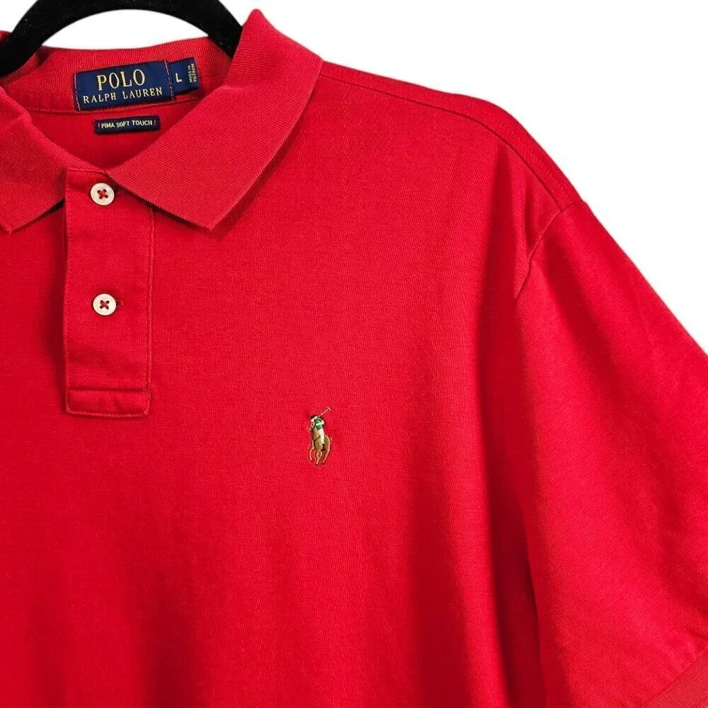 Polo Ralph Lauren Men's New Classic Fit Soft Cotton Red Polo Shirt